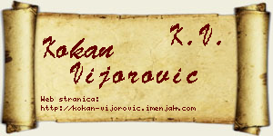Kokan Vijorović vizit kartica